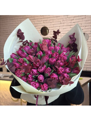 41 фіолетовий піоновидний тюльпан 