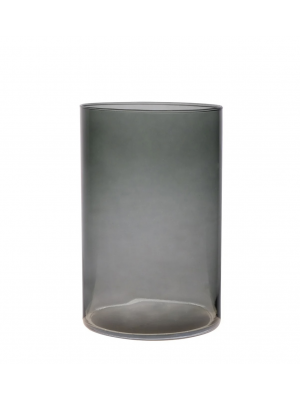 Ваза для квітів В30 Д16 сіра циліндр прозора [016752]