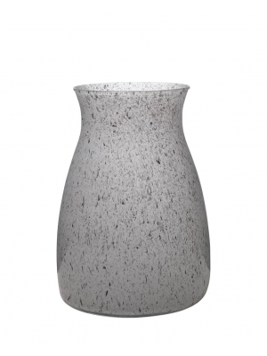 Ваза для квітів В20 біла з мозаїкою скляна [016807]