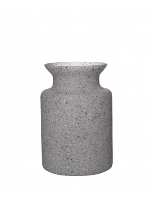 Ваза для квітів В20 біла з мозаїкою скляна [016808]