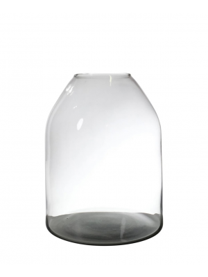 Ваза для квітів В25 Д19 циліндрична з конусною горловиною прозора скляна  [02113]