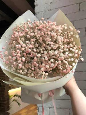 Букет з рожевої гіпсофіли