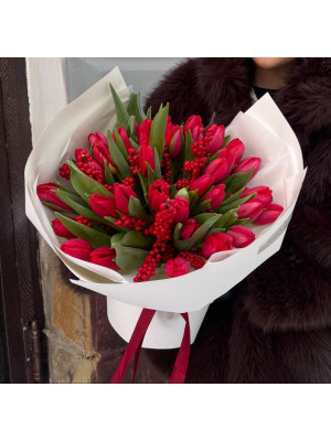 Букет 35 тюльпанів "Трендовий"